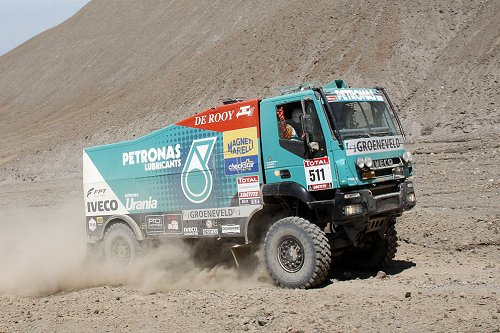 Dakar: Loprais crasht op zijn dak: 15 Nederlanders bij de eerste 25